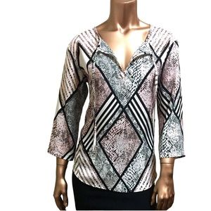 ✨Jack by BB Dakota✨Front Tie Printed Blouse